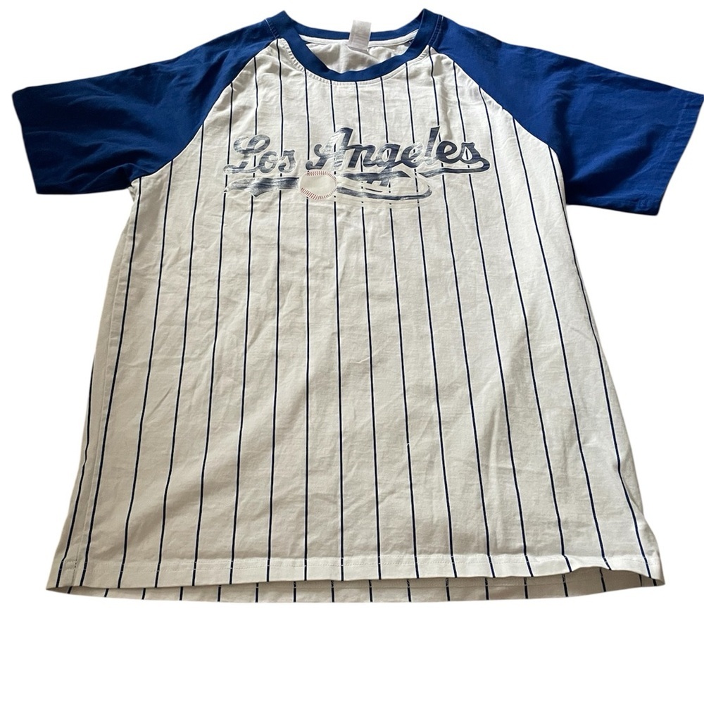 Los Angeles Dodgers pinstripe raglan t-shirt. M‎